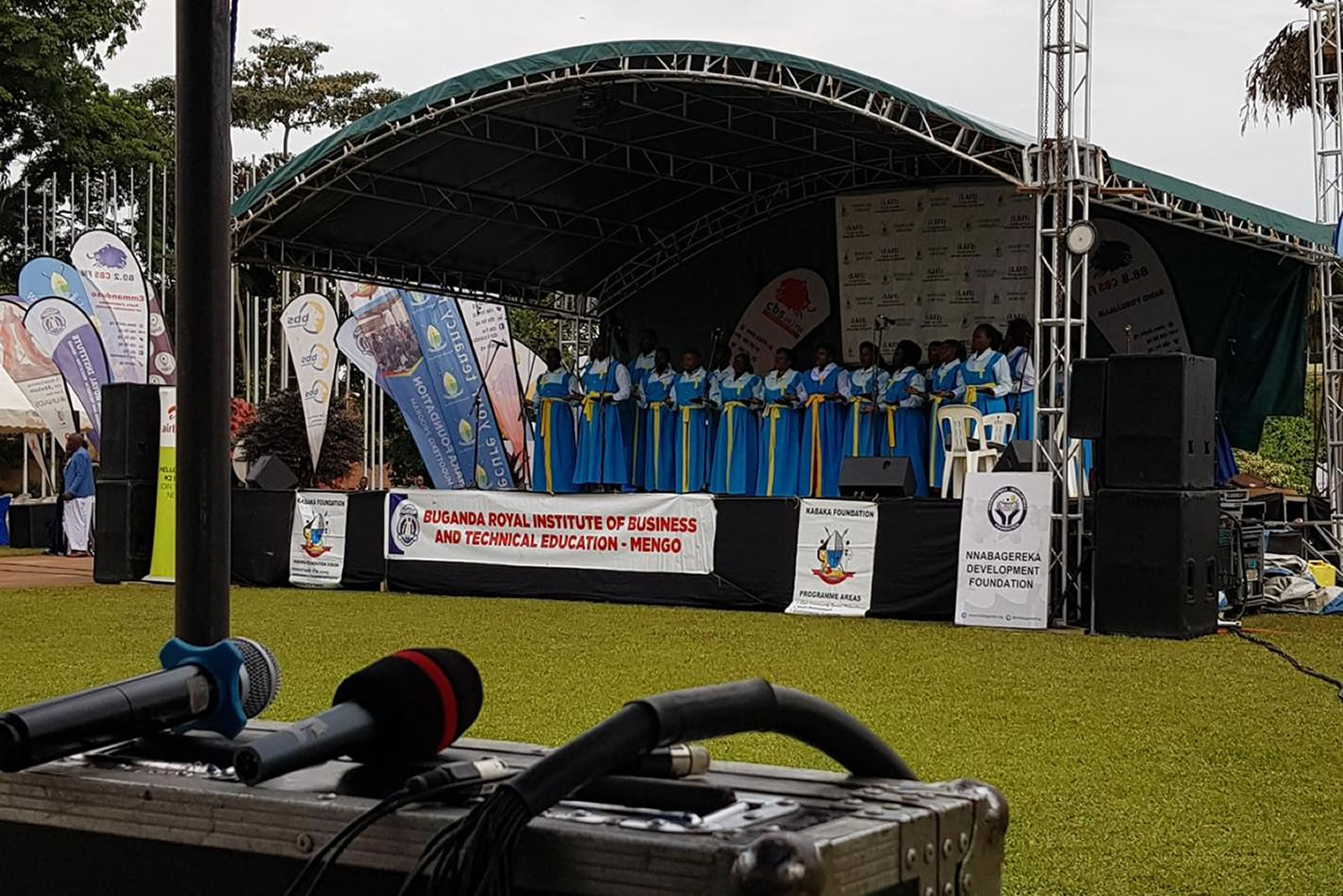 Product launch stage with lighting